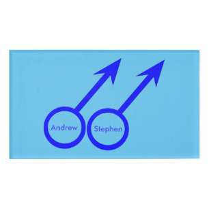 Gay Lovers Personalised Couples Name Tag