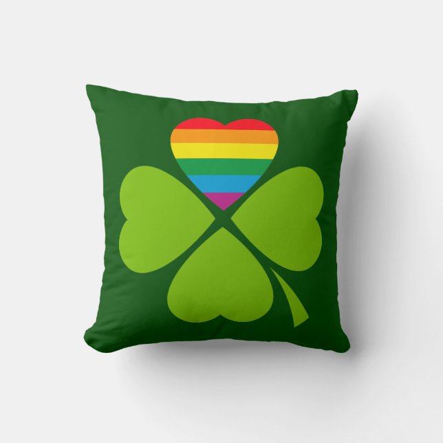 Gay Lucky Clover Cushion (Front)