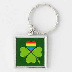 Gay Lucky Clover Key Ring