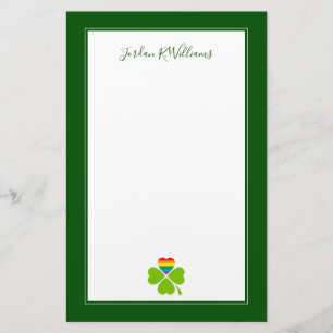 Gay Lucky Clover Stationery