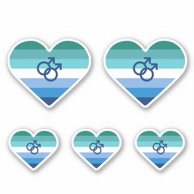 Gay Male Azure MLM Heart (Front)