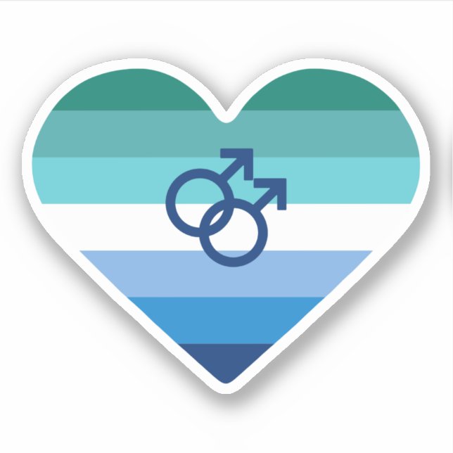 Gay Male Azure MLM Heart (Front)