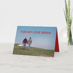 GAY MALE PARTNERS PERSONALIZED VALENTINE'S DAY CARD