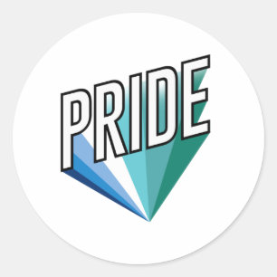 Gay Male Pride Burst Classic Round Sticker