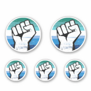 Gay Male Pride Fist Circle Print