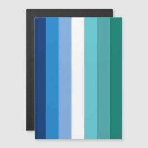 Gay Male Pride Flag (Azure) Magnetic Invitation