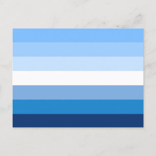 Gay Male Pride Flag (Blue) Postcard