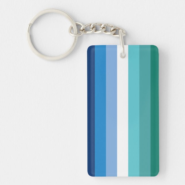 Gay Male Pride Flag Key Ring (Front)