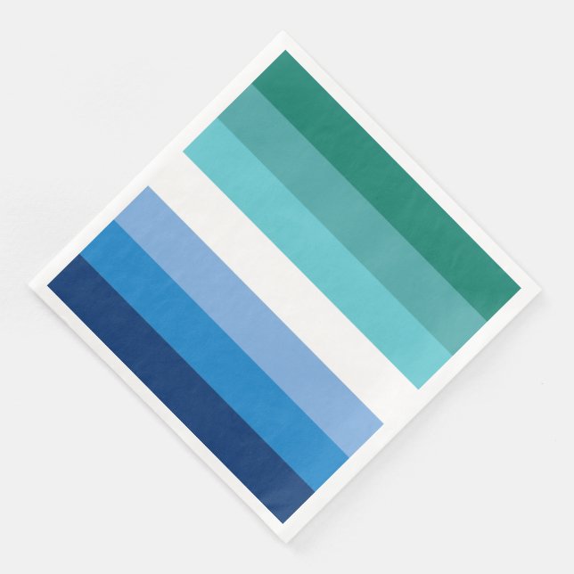 Gay Male Pride Flag Napkin (Corner)