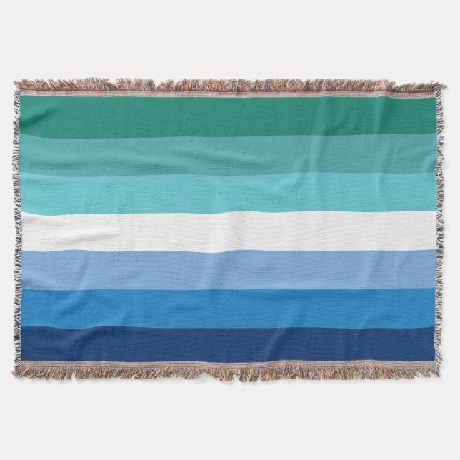 Gay Male Pride Flag Throw Blanket (Front)