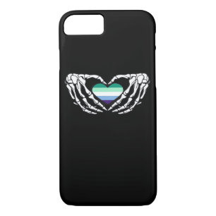 Gay Male Pride Skeleton Halloween Mlm Goth Heart C Case-Mate iPhone Case