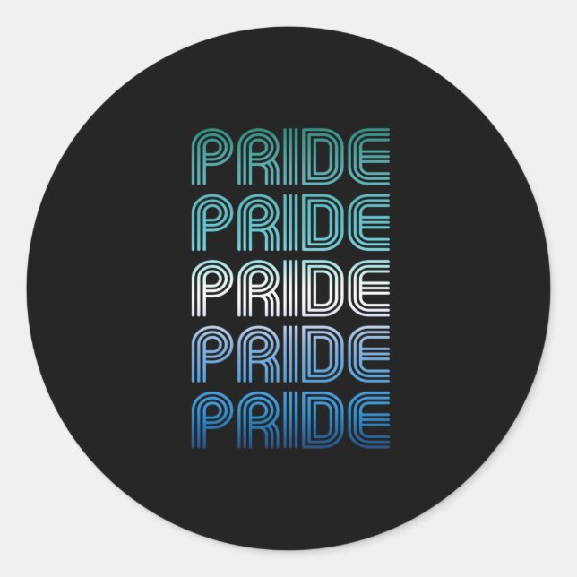 Gay Male Retro Pride Pride Classic Round Sticker (Front)