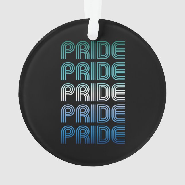 Gay Male Retro Pride Pride Ornament (Back)