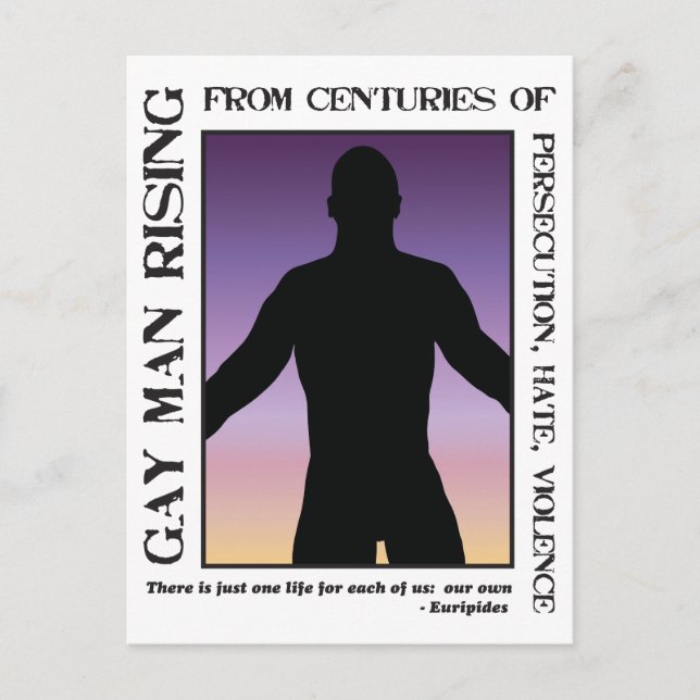 Gay Man Rising Postcard (Front)