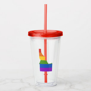 Gay Map of USA   State of Idaho Acrylic Tumbler
