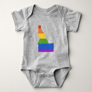 Gay Map of USA   State of Idaho Baby Bodysuit