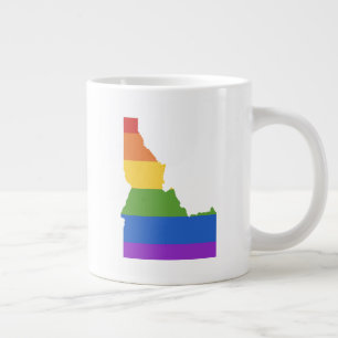 Gay Map of USA State of Idaho Large Coffee Mug
