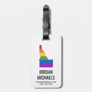 Gay Map of USA   State of Idaho Luggage Tag