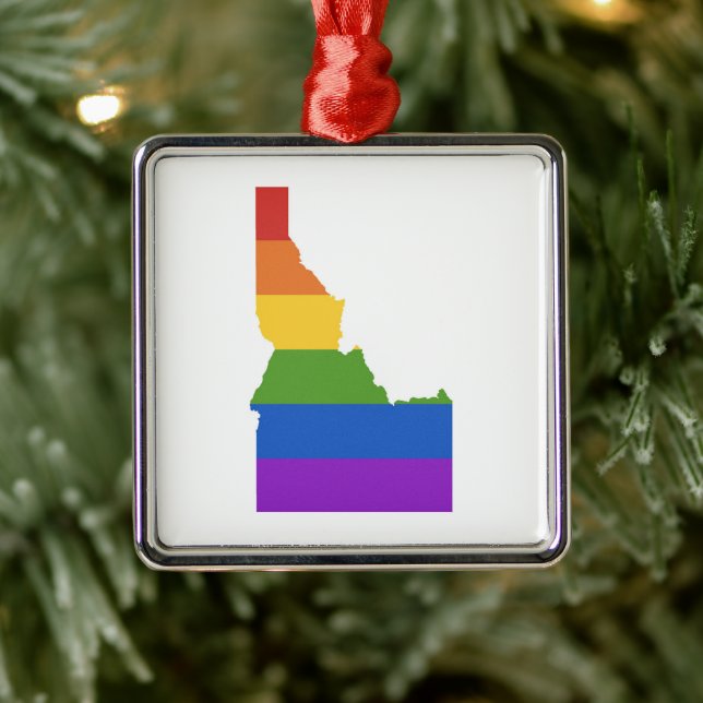 Gay Map of USA | State of Idaho Metal Tree Decoration (Tree)