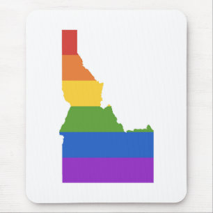 Gay Map of USA State of Idaho Mouse Pad