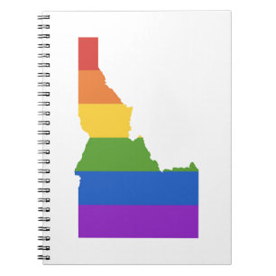 Gay Map of USA State of Idaho Notebook