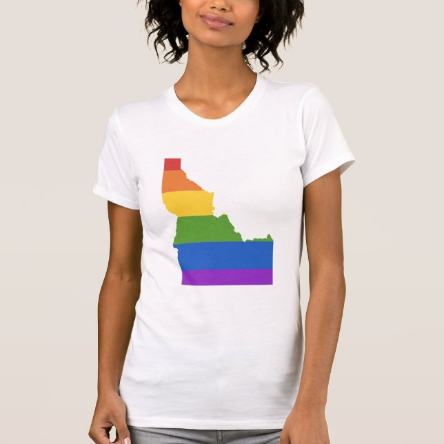 Gay Map of USA | State of Idaho T-Shirt (Front)
