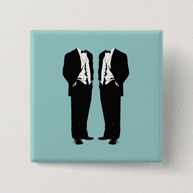 Gay Marriage 15 Cm Square Badge (Front)