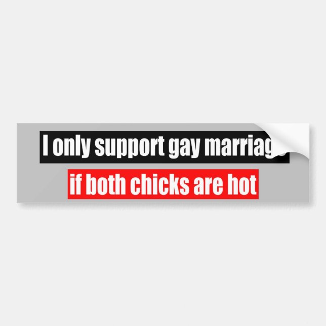 GAY MARRIAGE BUMPER STICKER (Front)