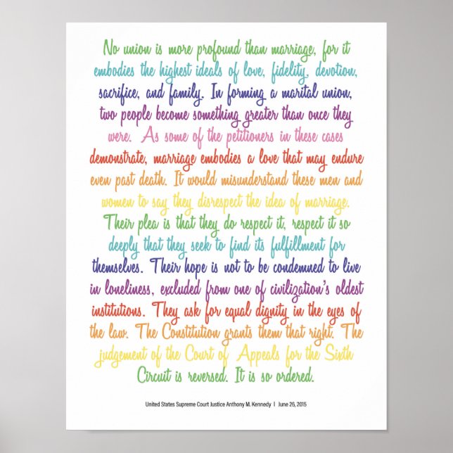 Gay Marriage Court Ruling Poster (Front)
