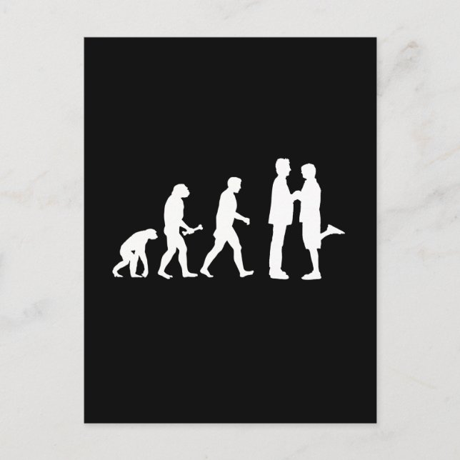 Gay Marriage Evolution - Postcard (Front)