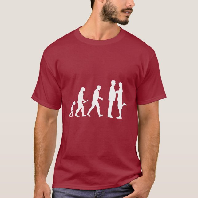 Gay Marriage Evolution - T-Shirt (Front)