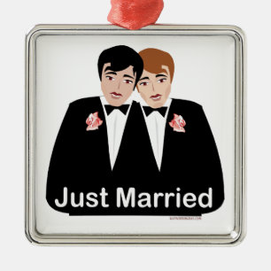 Gay Marriage Groom Metal Tree Decoration
