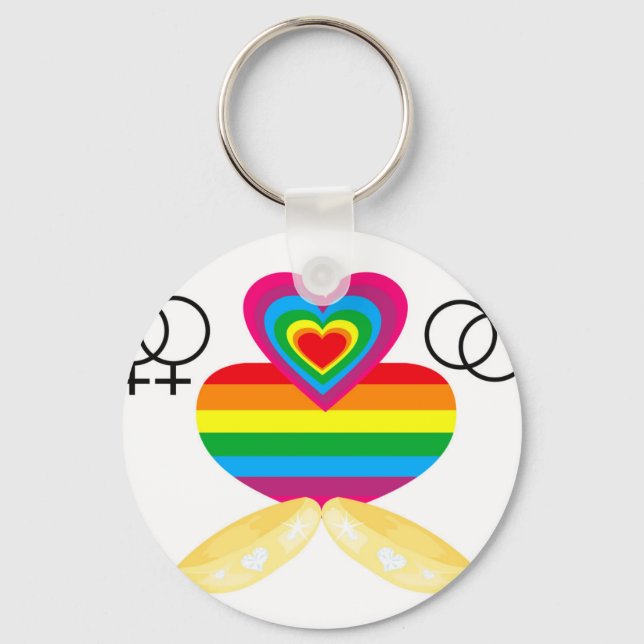 gay marriage key ring (Front)