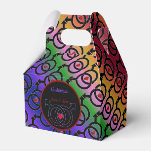 Gay Marriage Love Is Love Rainbow Gable Favour Box
