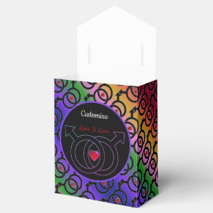 Gay Marriage Love Is Love Rainbow Tent Favour Box