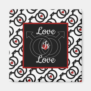 Gay Marriage Love Is Love Square Magnet