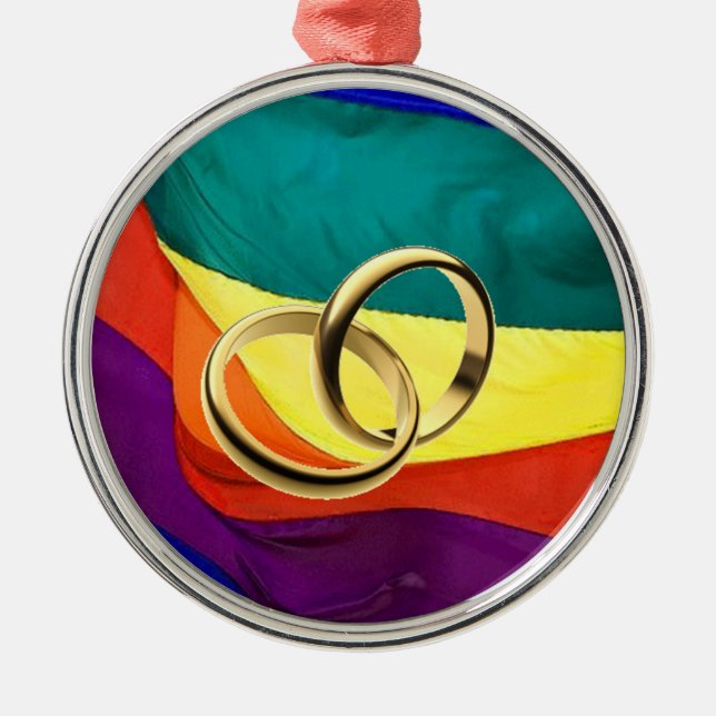 Gay Marriage Ornament (Front)