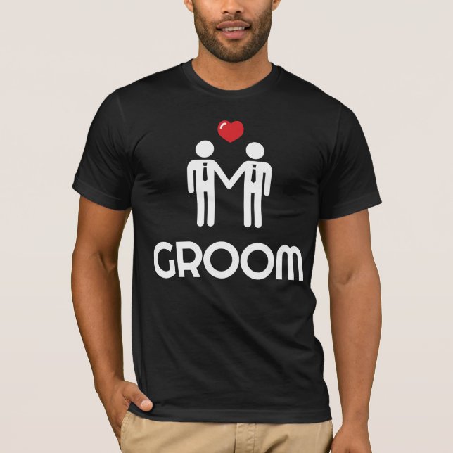 Gay Marriage Shirt Groom For Men (Front)