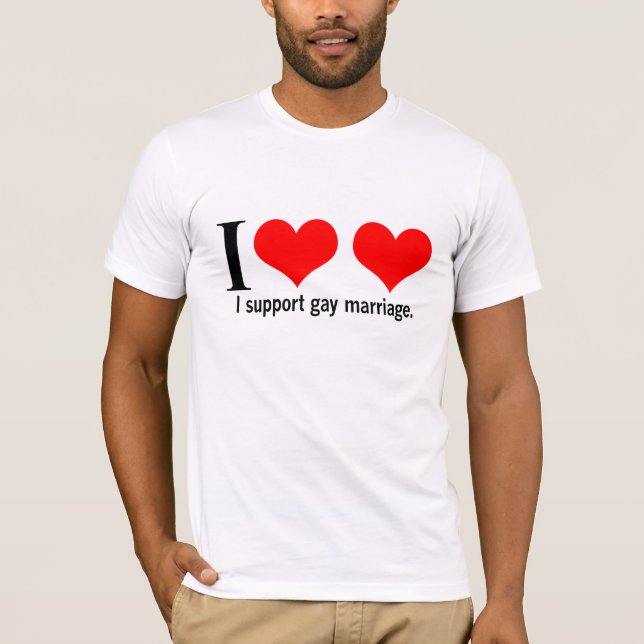 Gay Marriage Support T-Shirt (Front)