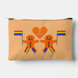 Gay Men Christmas Gingerbread Couple Accessory Pouch