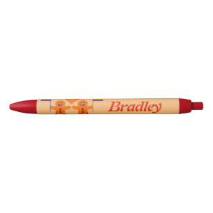 Gay Men Christmas Gingerbread Couple Custom Black Ink Pen