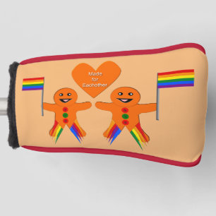Gay Men Christmas Gingerbread Couple Golf Head Cover
