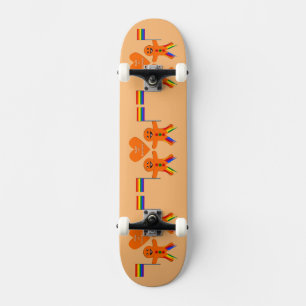 Gay Men Christmas Gingerbread Couple Skateboard
