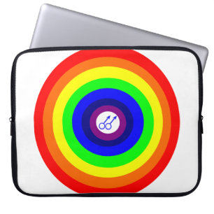 Gay Men Round Rainbow Laptop Bag