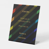 Gay Men Wedding Elegant Rainbow Favour