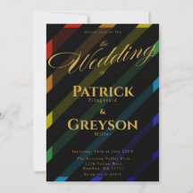 Gay Men Wedding Elegant Rainbow