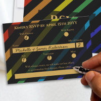 Gay Men Wedding Elegant Rainbow