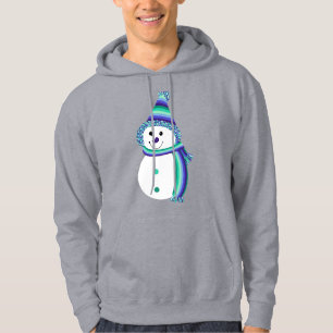 Gay Men's Pride Flag Snowman Snowperson Hoodie