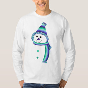 Gay Men's Pride Snowman Snowperson Blue Green T-Shirt