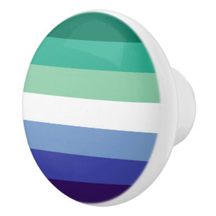 Gay Men's Pride, Striped Print, LGBTQ PRIDE Ceramic Knob